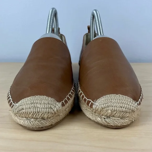 Sam Edelman Women’s Size 7.5 M Khloe Brown Leather Slip On Espadrille Shoes - Picture 6 of 12